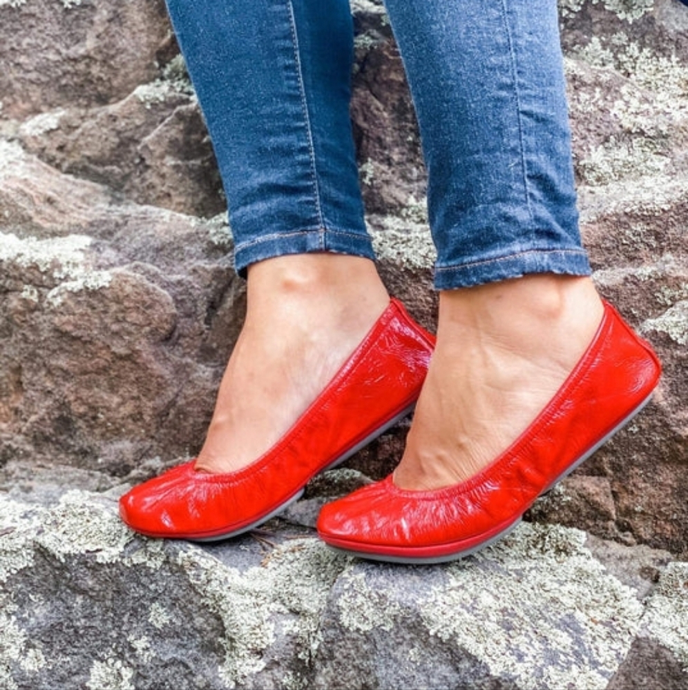 Storehouse Flats Christmas Red Oil Tanned Patent *Brand New*